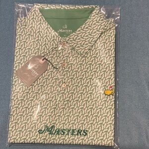 Masters White and Green Patterned Polo Shirt Mens XL new in packaging